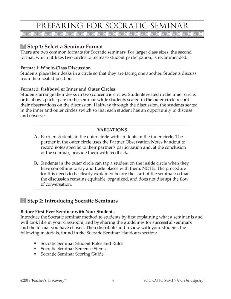 Socratic Seminar: The Odyssey Book