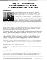 Using the Document-Based Questions Technique for Literature: F. Scott Fitzgerald's The Great Gatsby Book