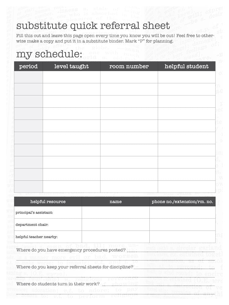 My ELA Planner