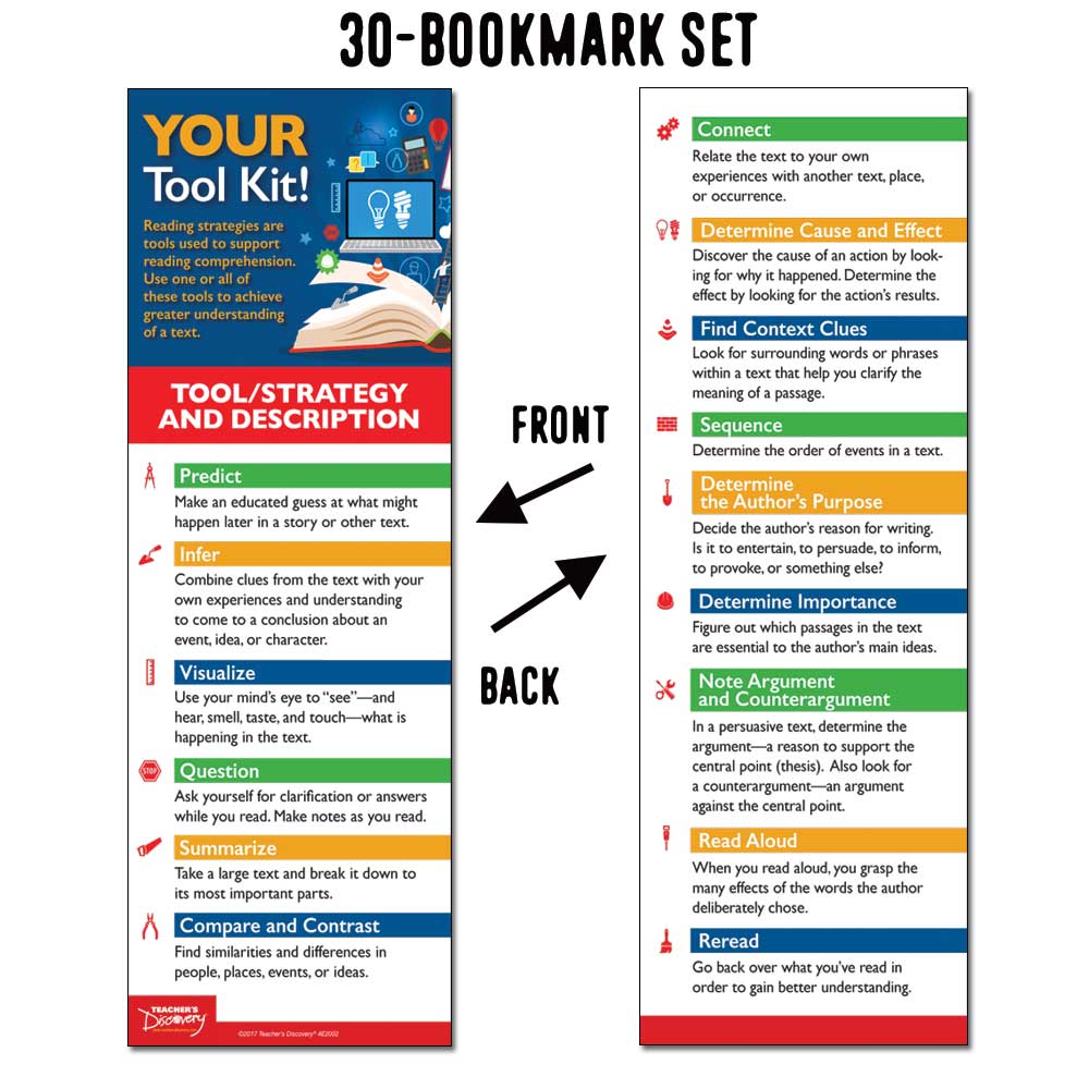 What's in Your Tool Kit? Bookmarks - Set of 30 – Teacher's Discovery
