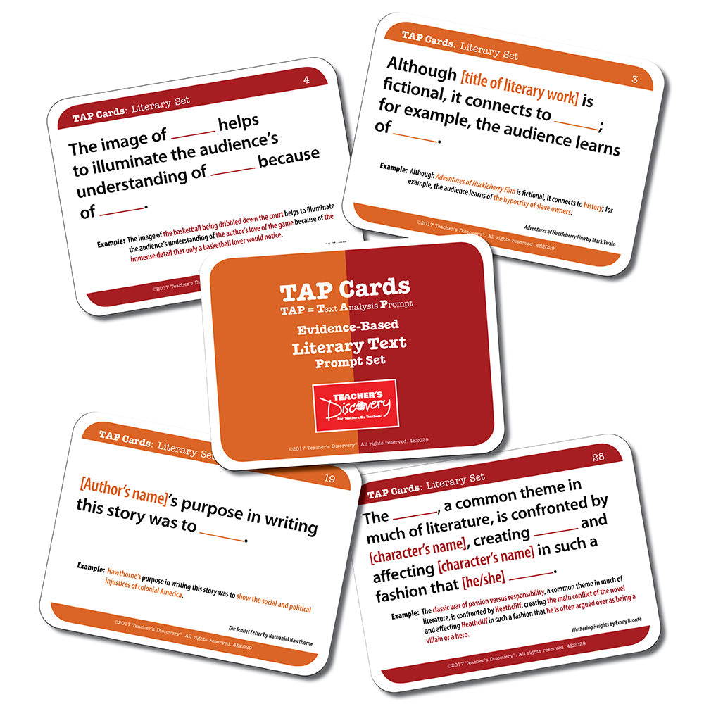 TAP Cards: Literary Text Card Set for High School – Teacher's Discovery