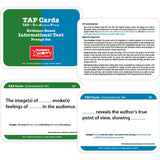 TAP Cards: Informational Text and Literary Text Card Sets for High School