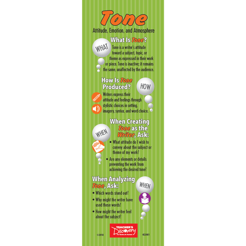 Tone and Mood Bookmarks - Set of 30