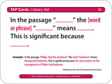 TAP Cards: Literary Text Card Set for Middle School