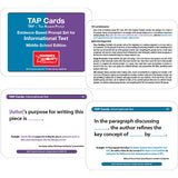 TAP Cards: Informational Text and Literary Text Card Sets for Middle School