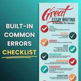 Great Essay Writing Checklist Skinny Poster for English Classrooms