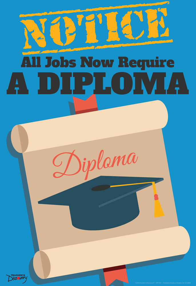 Official Notice Job Skills Mini-Poster:  A Diploma