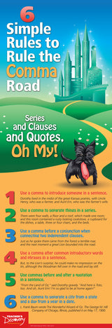 6 Simple Rules to Rule the Comma Road Skinny Poster