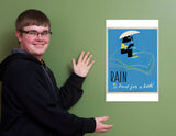 WPA Reading Poster: Rain Is Bad for a Book