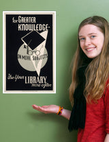 WPA Reading Poster: For Greater Knowledge on More Subjects