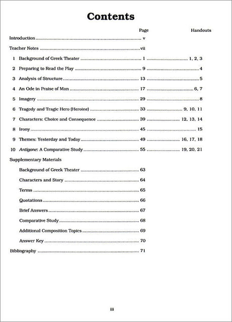 Antigone Curriculum Unit