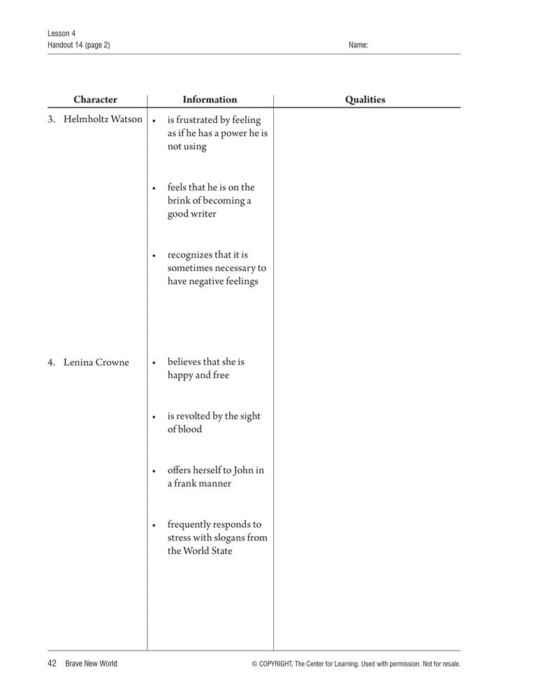 Brave New World Curriculum Unit