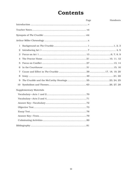 The Crucible Curriculum Unit