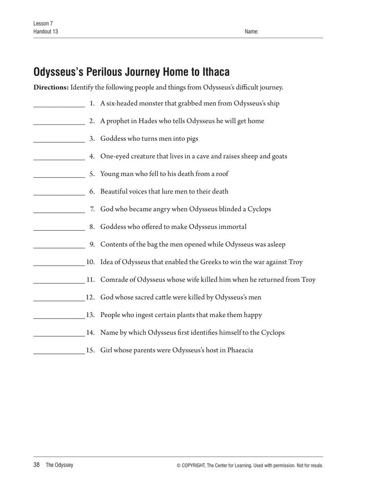 The Odyssey Curriculum Unit