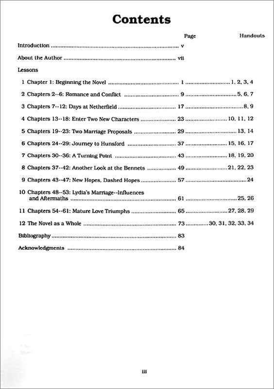 Pride and Prejudice Curriculum Unit