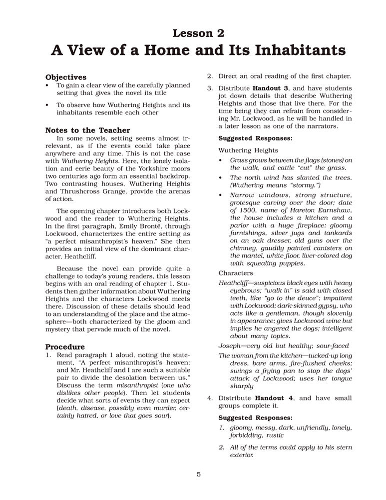 Wuthering Heights Curriculum Unit