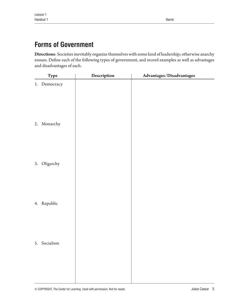 Julius Caesar Curriculum Unit