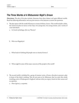 A Midsummer Night's Dream Curriculum Unit