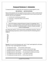 Prose Toolbox: Compound Sentences Unit