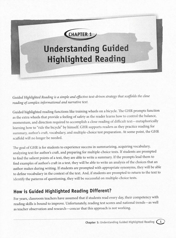 Guided Highlighted Reading Book