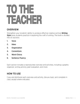 Writing Style Activity Book