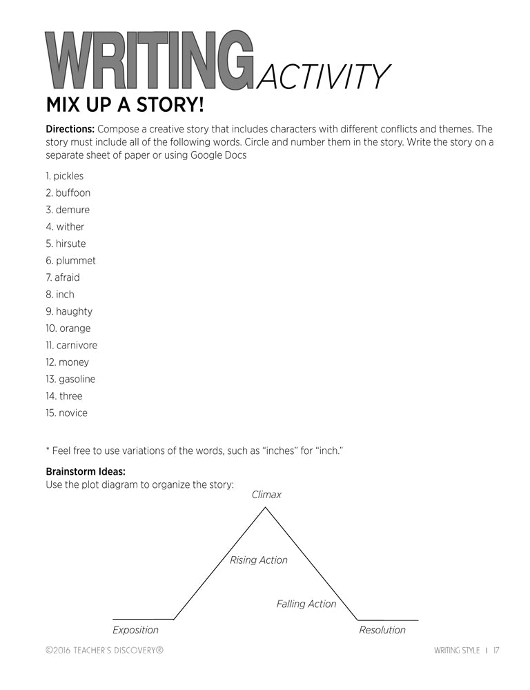 Writing Style Activity Book