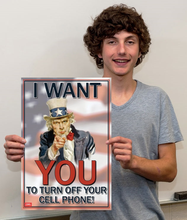 Uncle Sam Wants You - To Turn Off Your Cell Phone! Mini-Poster