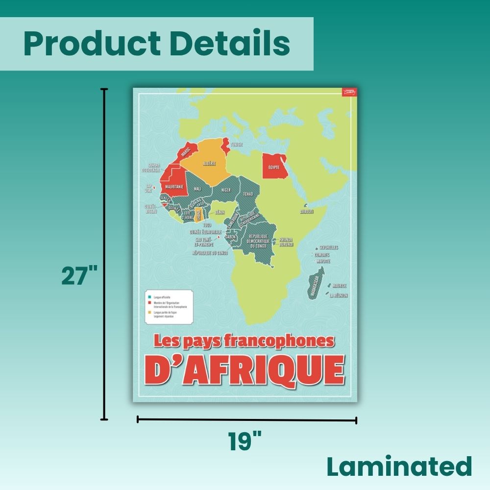 French-Speaking Africa Poster for French Classrooms