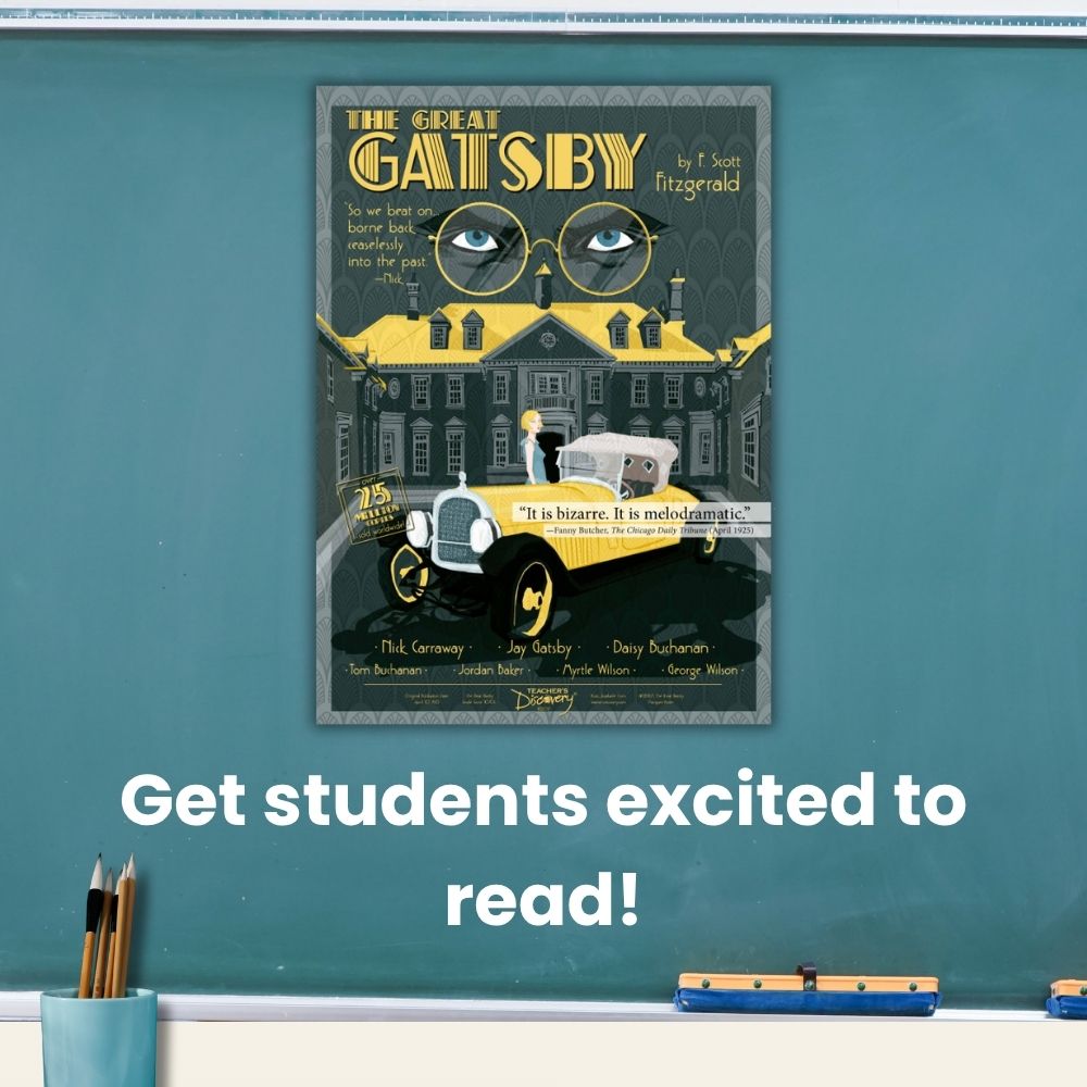 Teacher’s Discovery The Great Gatsby Marquee Poster for English/ELA Classrooms