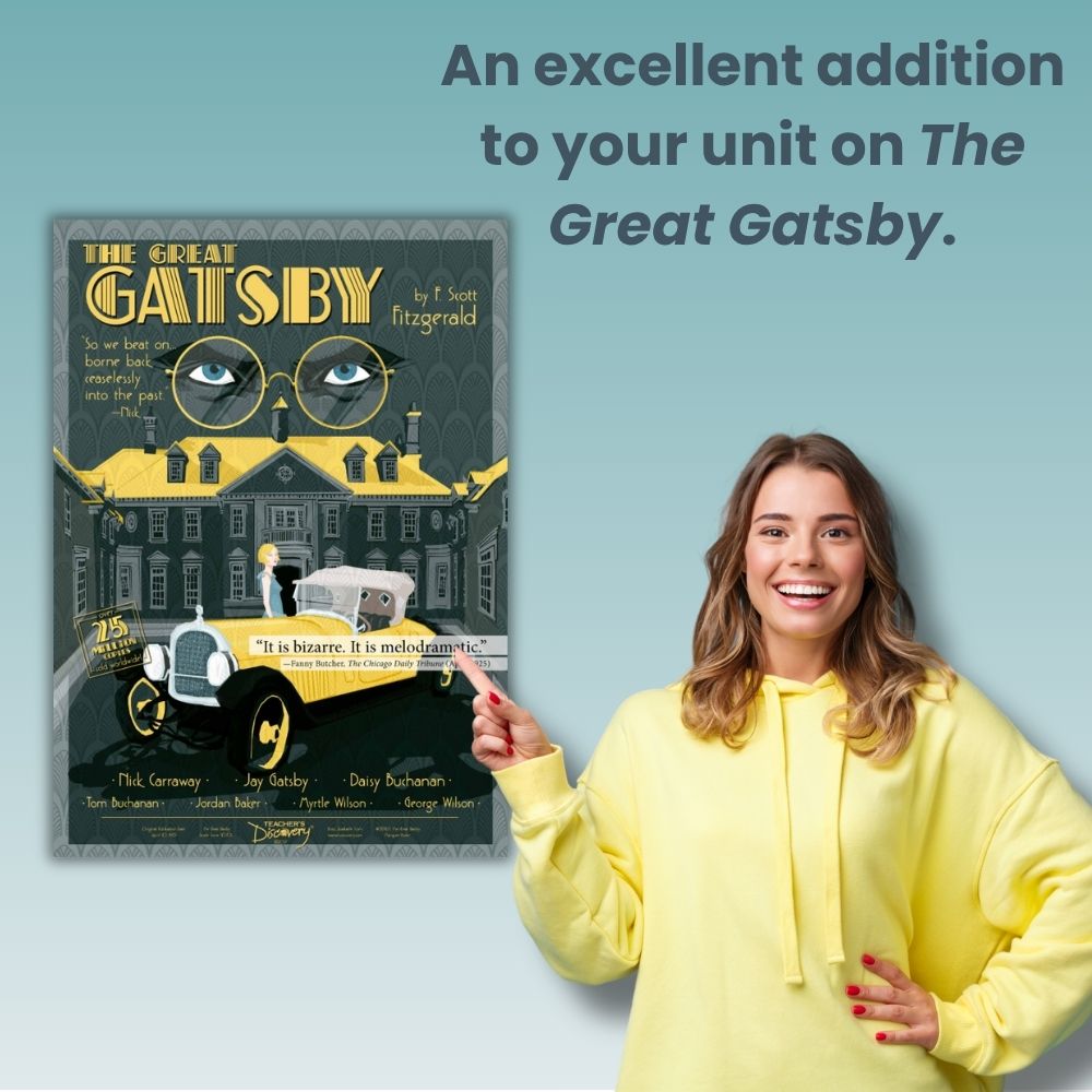 Teacher’s Discovery The Great Gatsby Marquee Poster for English/ELA Classrooms