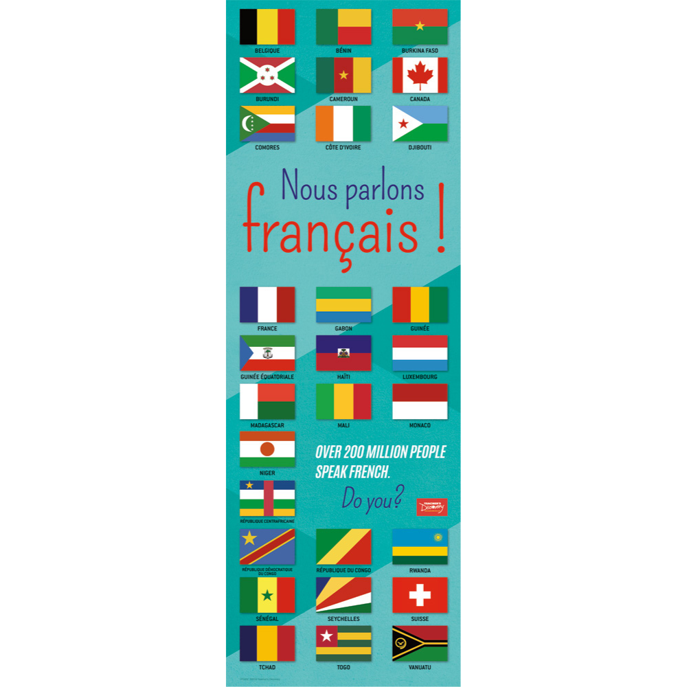 "We Speak French" Flags - French - Skinny Poster
