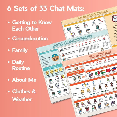 Dynamic Language Class Chat Mats Set of All 6 Laminated Sets of 33