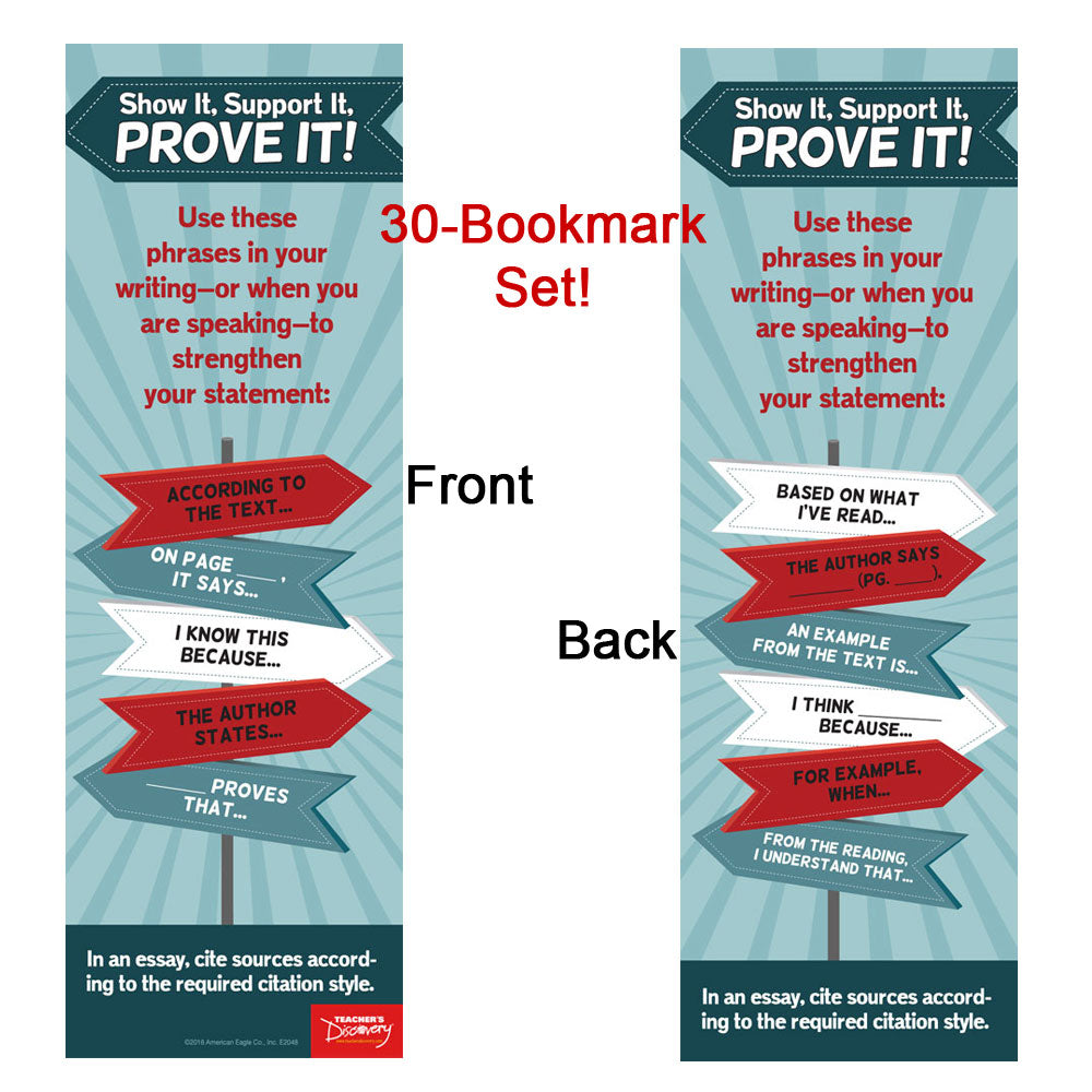 Show It, Support It Bookmarks - Set of 30