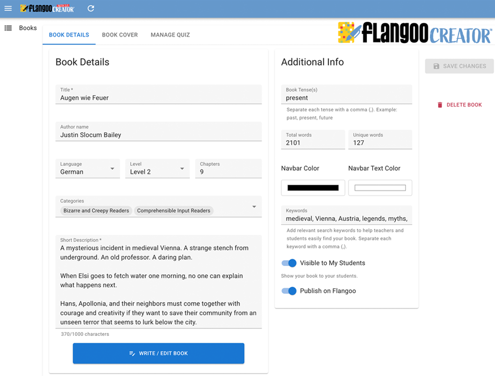 Flangoo™ World Language Digital Readers Subscription