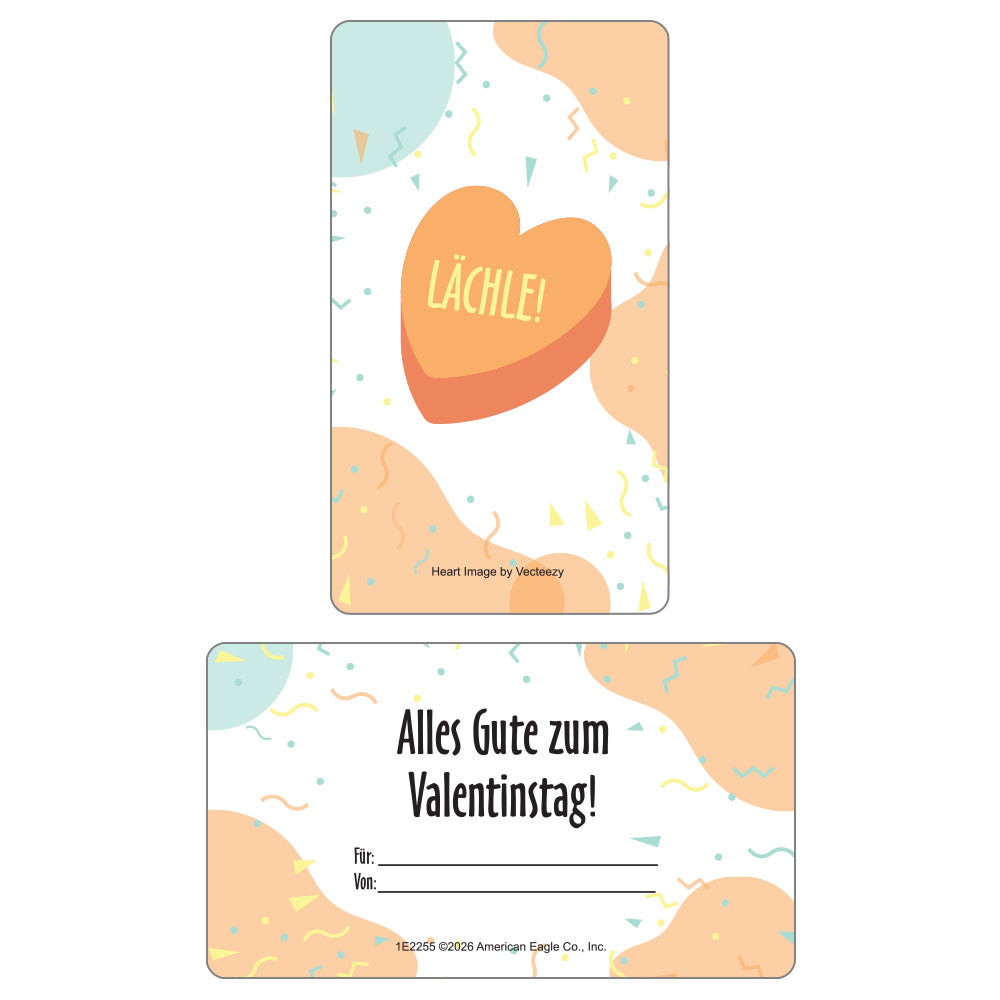 German Valentine's Day Cards - Set of 30