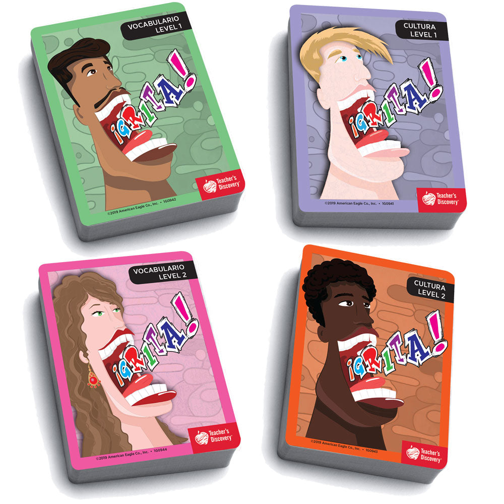 ¡GRITA! Cultura and Vocabulario Spanish Card Games