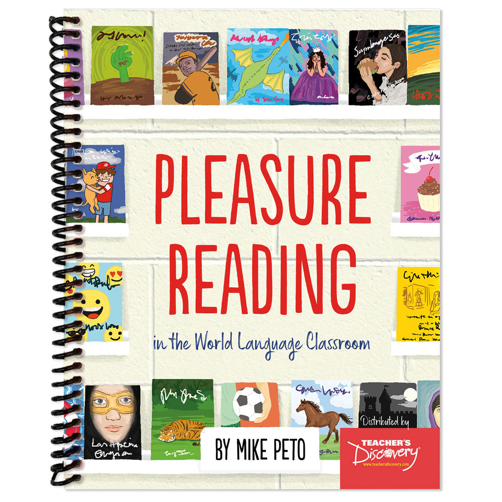 Pleasure Reading in the World Language Classroom book by Mike Peto with strategies for building a free voluntary reading program in language class.