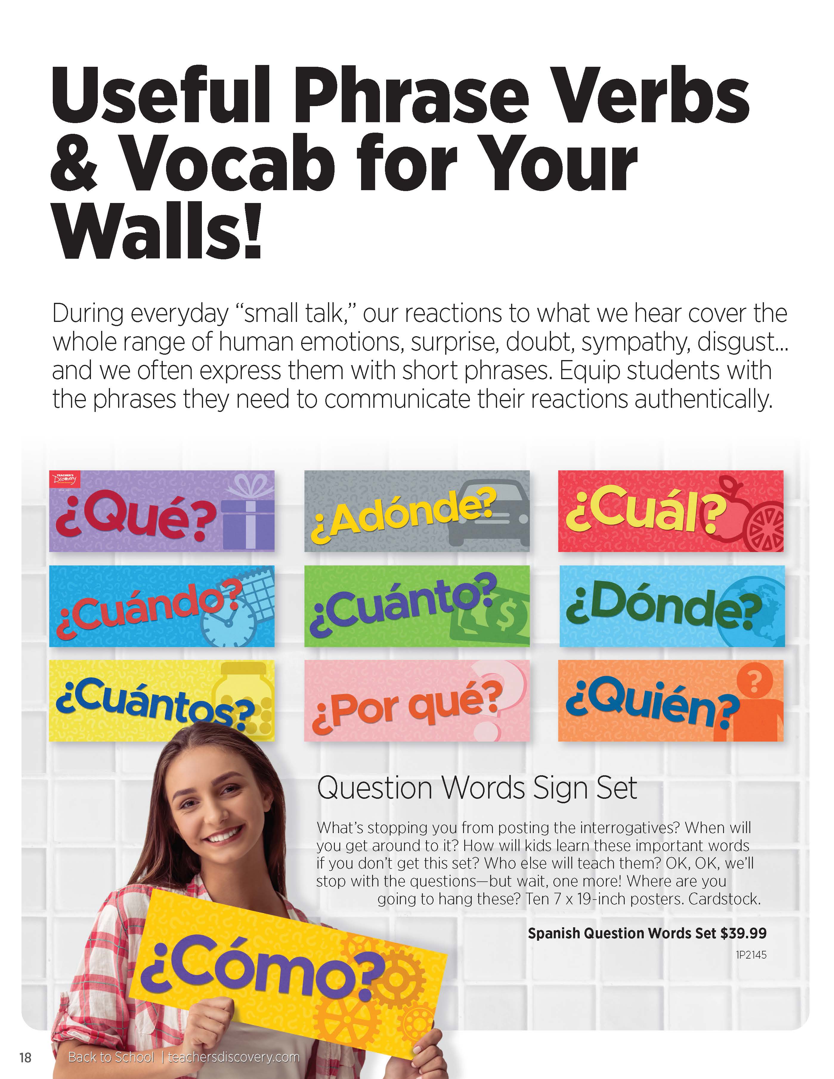 Back to School Resources Spanish Catalog Teacher's Discovery