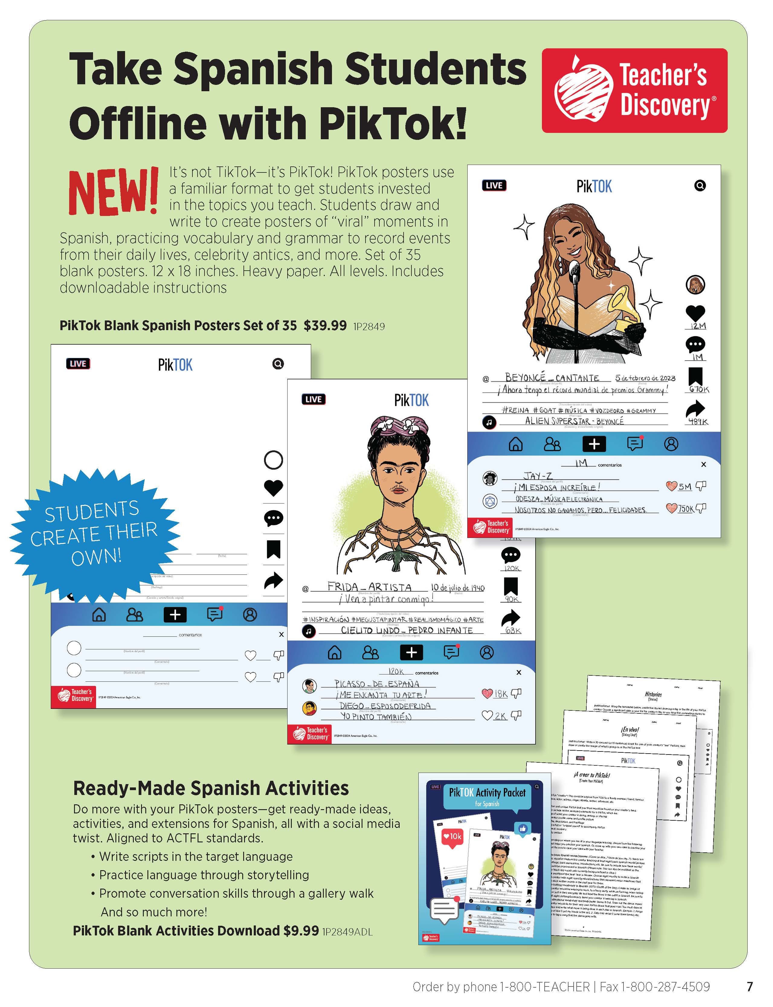 Back to School Resources Spanish Catalog Teacher's Discovery