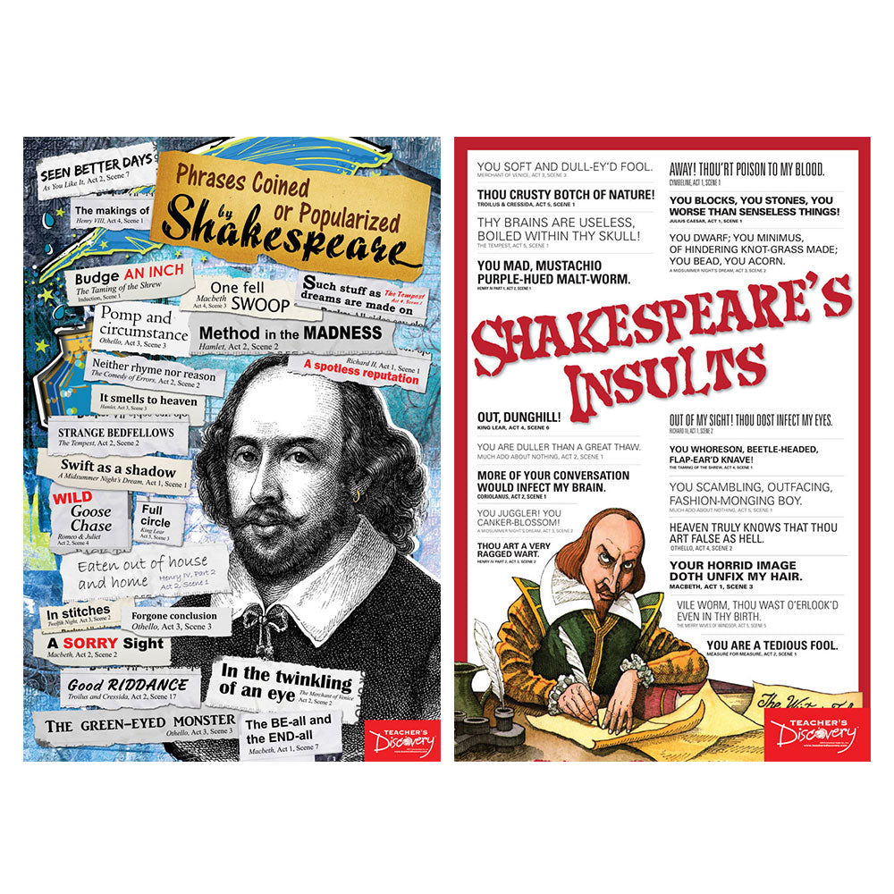 Shakespeare Phrases & Insults 2-Poster Set