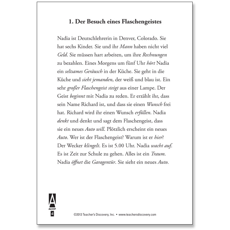 21 Mini-Geschichten German Level 2 Reader (1B4116)