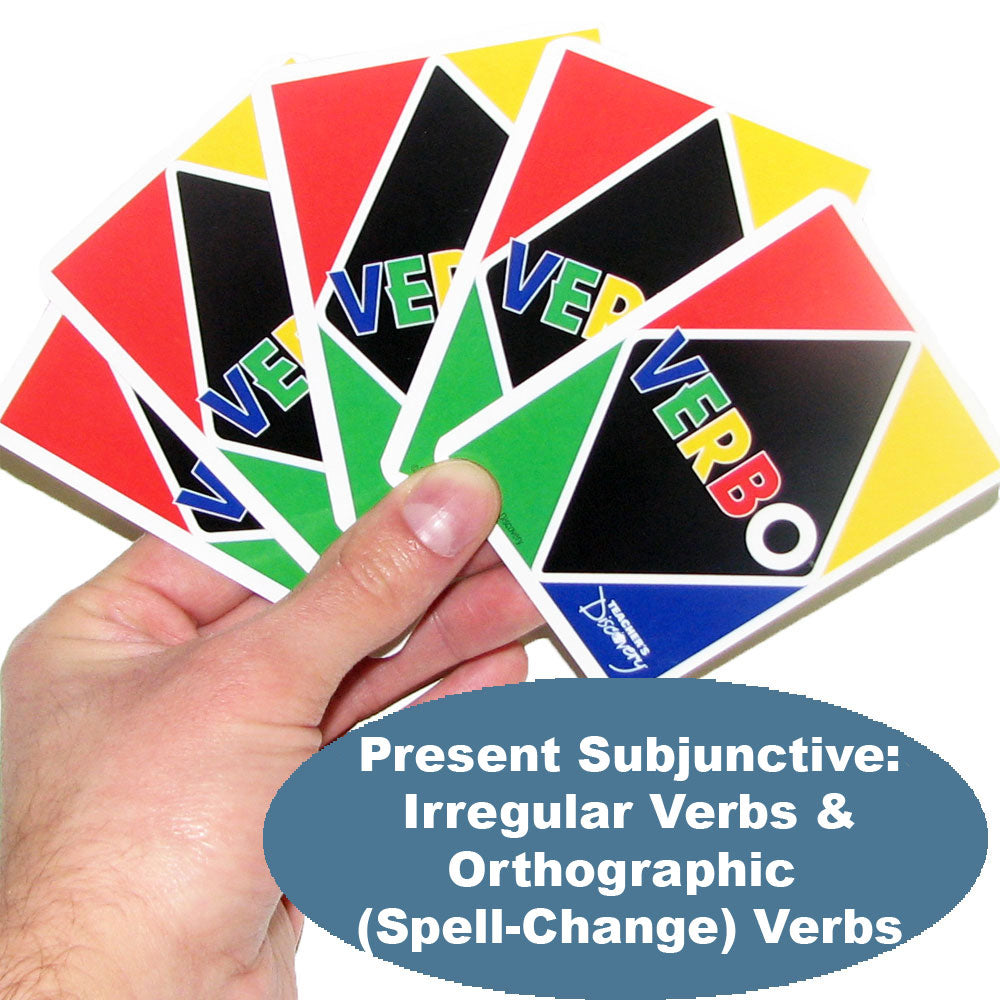 Verbo™ Spanish Card Game Present Subjunctive Irregular Verbs & Orthographic (Spell-Change) Verbs