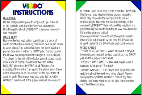 Verbo™ Spanish Card Game Preterite Tense -ER/IR Verbs