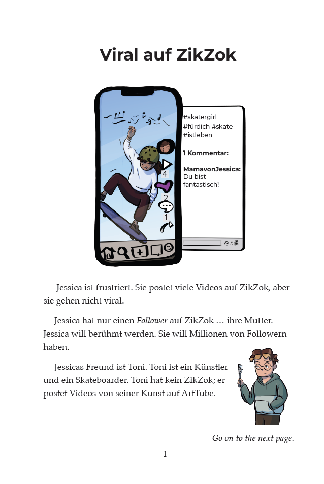 Viral auf ZikZok - Level 3 - German Reader by Rachel Emery