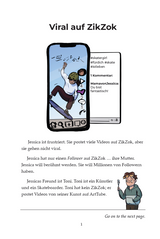 Viral auf ZikZok - Level 3 - German Reader by Rachel Emery