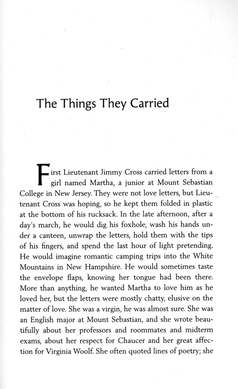 The Things They Carried Paperback Book (880L)