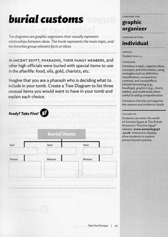 Take 5! For Language Arts