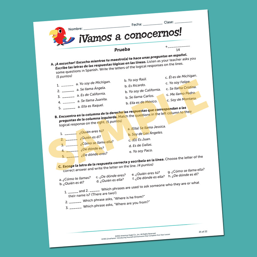 ¡Enséñame!™ Complete First Year Lessons:  Introducing Yourself and Someone Else Download