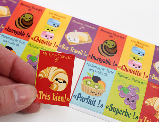 Monsieur Fromage & Friends French Stickers (60)