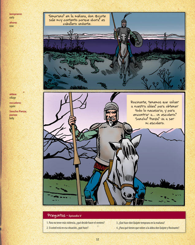 Don Quijote de la Mancha Spanish Level 1 Graphic Reader